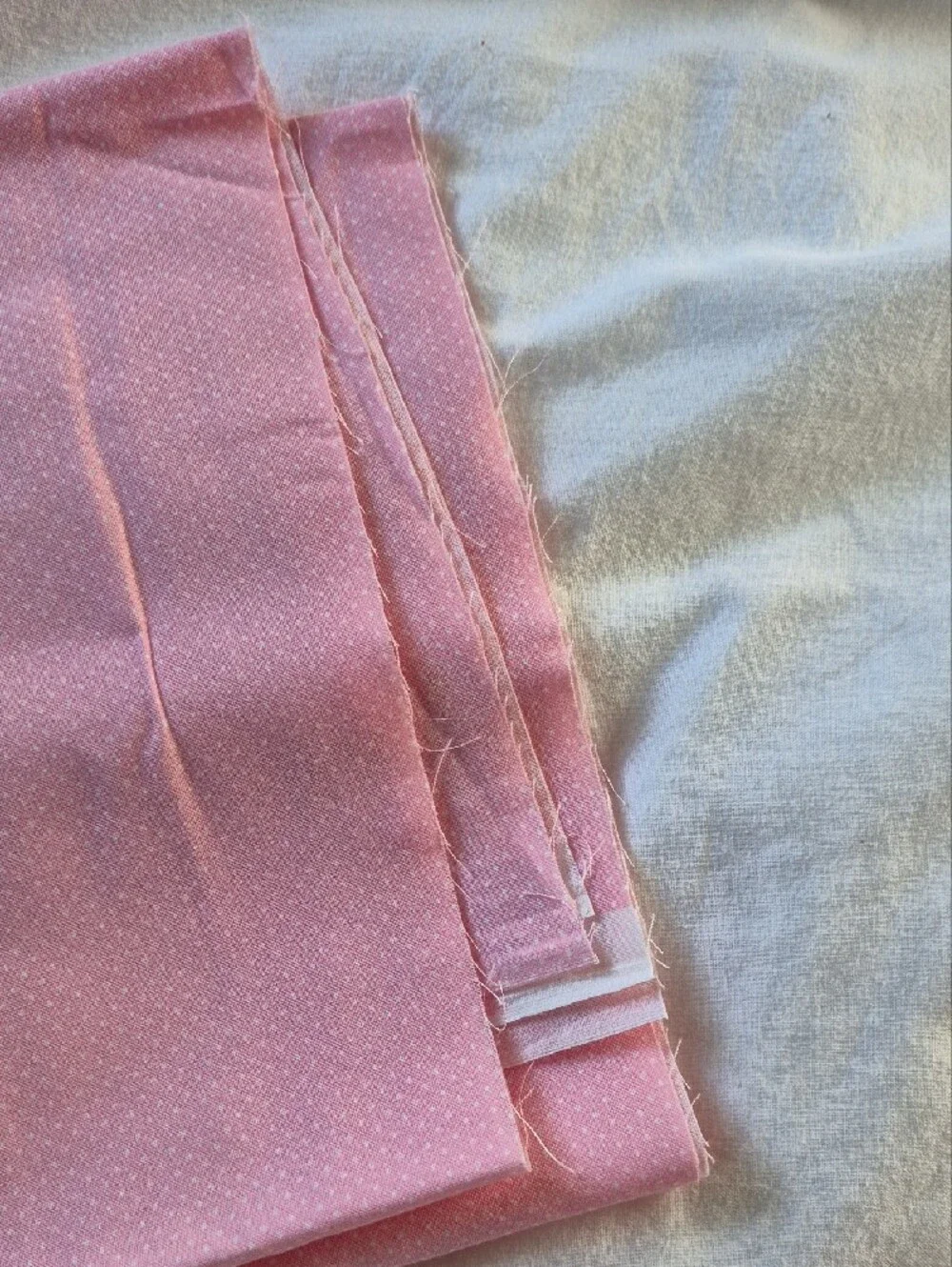 Pink Patterned Fabric Remants Set - Floral, Gingham & Dotted Styles